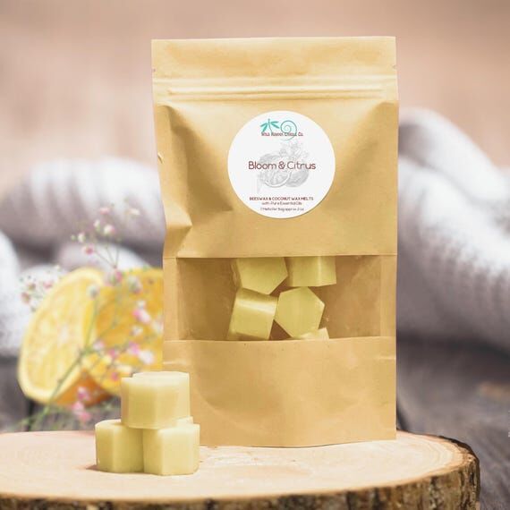 Bloom & Citrus Beeswax Wax Melts with Essenti...