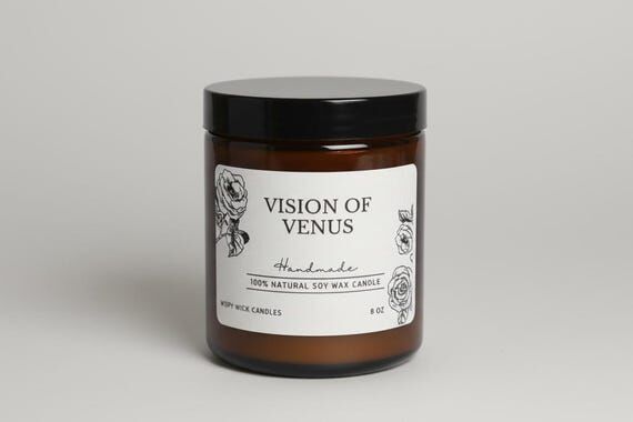8oz Amber Jar Soy Candle | Cotton 2 Wick Scen...