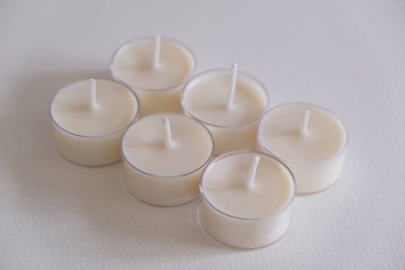 Handmade Vegan Soy Tealight Candles - Unscent...