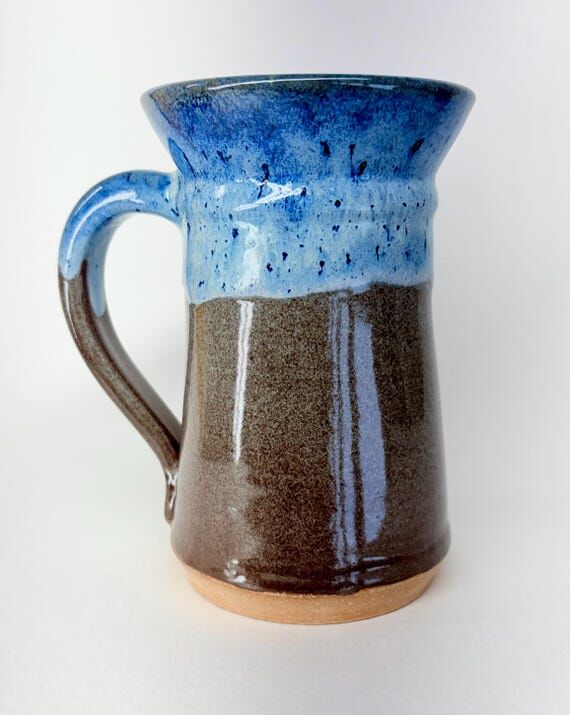14oz Stoneware Mug: Ocean Surf Blue Speckled ...