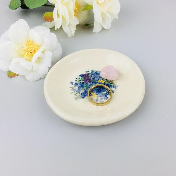 Handmade Small Ceramic Ring Dish – Forget-M...