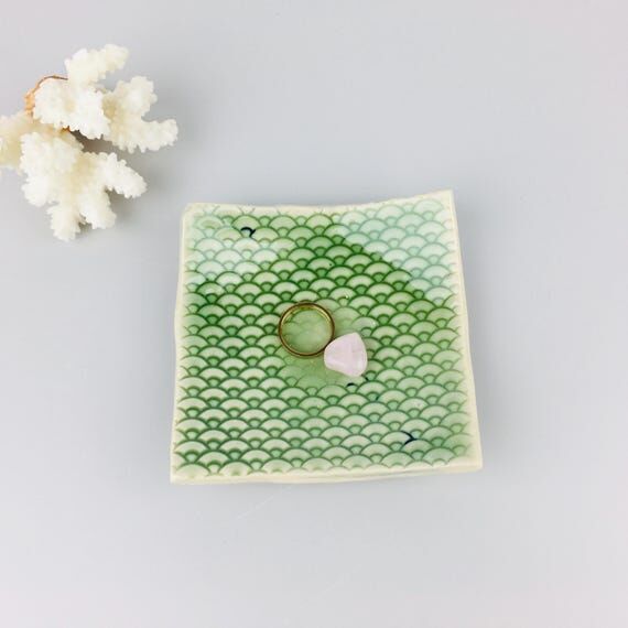 Ceramic Ring Dish / Handmade Jewelry Holder /...