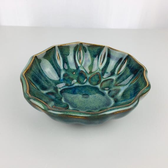 Ceramic Bowl - Floating Blue - Salad or Ice C...