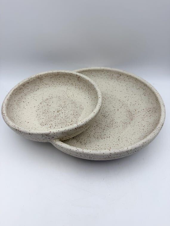 Speckled Ceramic Olive Bowl, Handmade Serving...