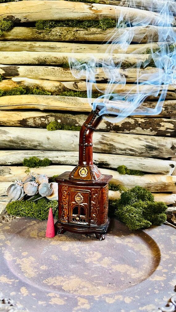 Handmade Ceramic Incense Cone Burner, Pottery...