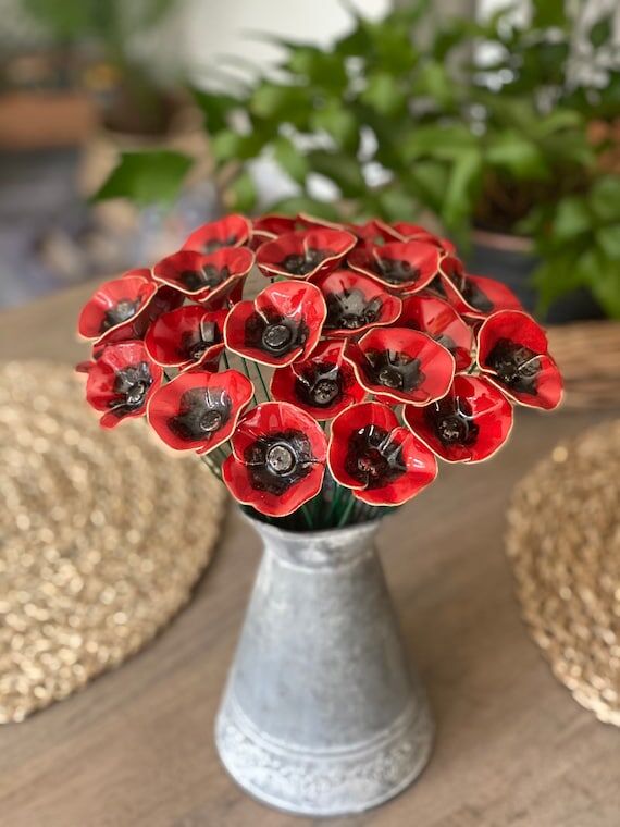 Poppy/ Mini ceramic poppy/ Handmade ceramic ...
