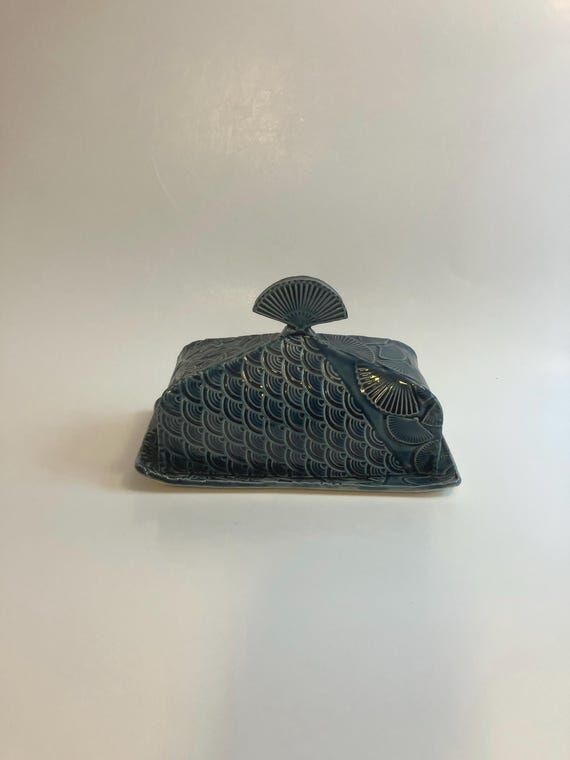 Handmade Ceramic Butter Dish with Lid: Storm ...