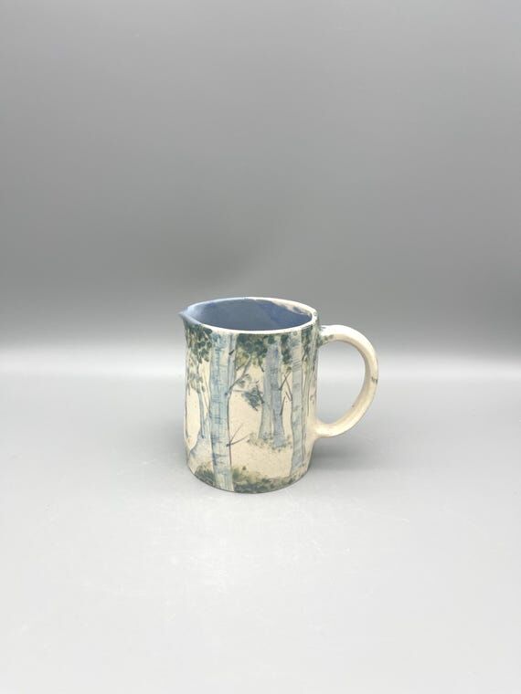 Blue Trees Ceramic Mug - Tree pattern - Tree...