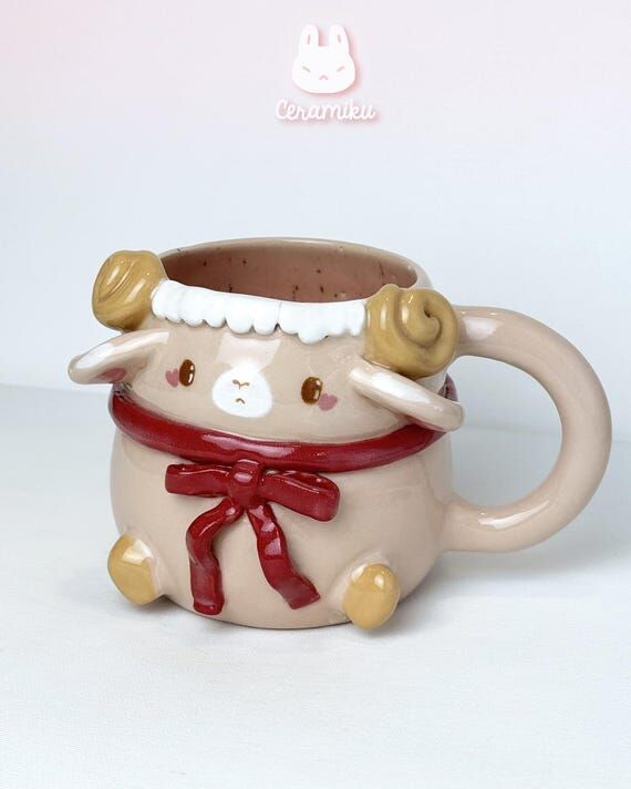 Handmade Sheep Mug : Whimsical Cottagecore Ce...