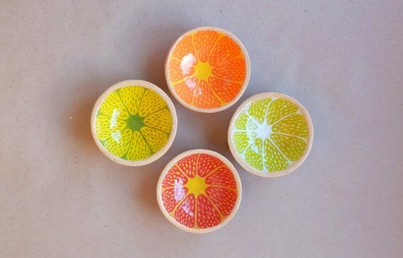 Handmade Citrus Mini Bowl Set of 4 – Colorf...