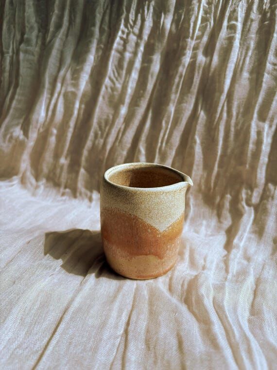 Dunes ceramic milk jug, 120ml milk bottle, sm...