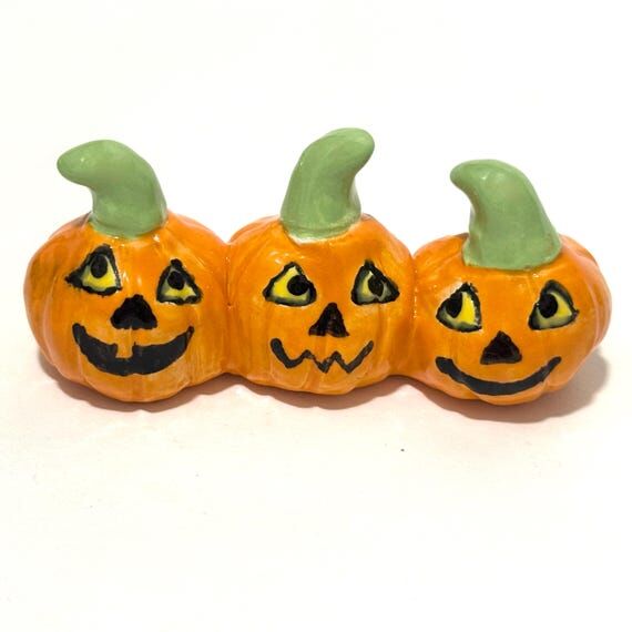 Jack O Lantern Cake Topper, Pumpkin Sculpture...