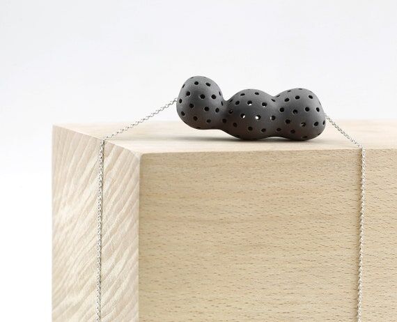 Geometric Porcelain Jewelry. Ceramic Abstract...