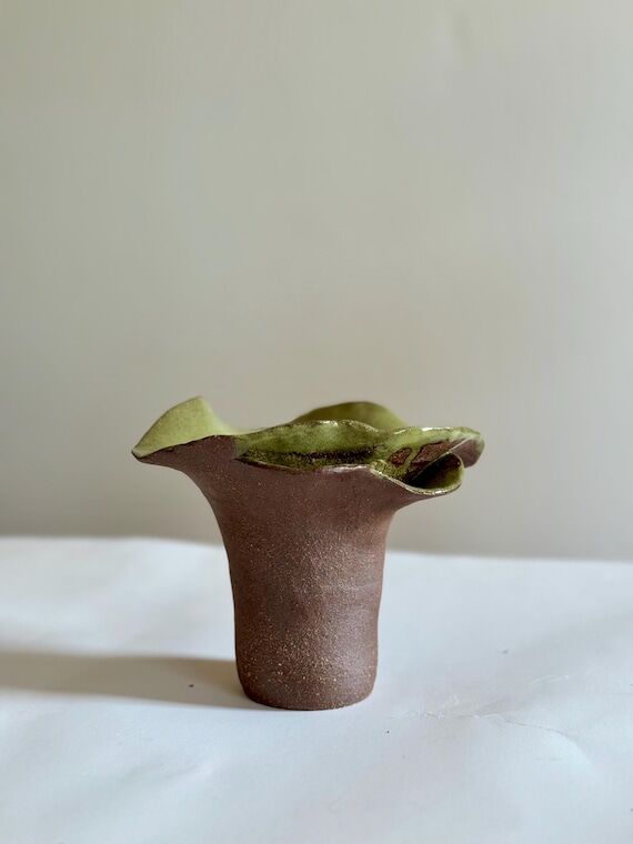 Small Sculptural Ikebana Vase: Handmade Moder...