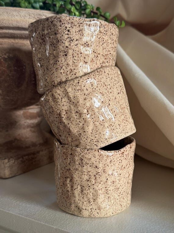 Handmade Ceramic Tumbler Stoneware Coffee Cup...