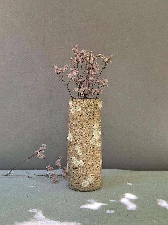 Handmade Stoneware Pottery- Barnacle Pillar V...