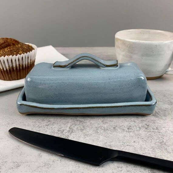 Butter Dish | Ceramic Butter Dish with Lid, B...