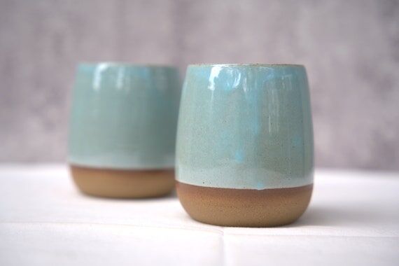 Turquoise Pottery Mug, Rustic Ceramic Coffee ...