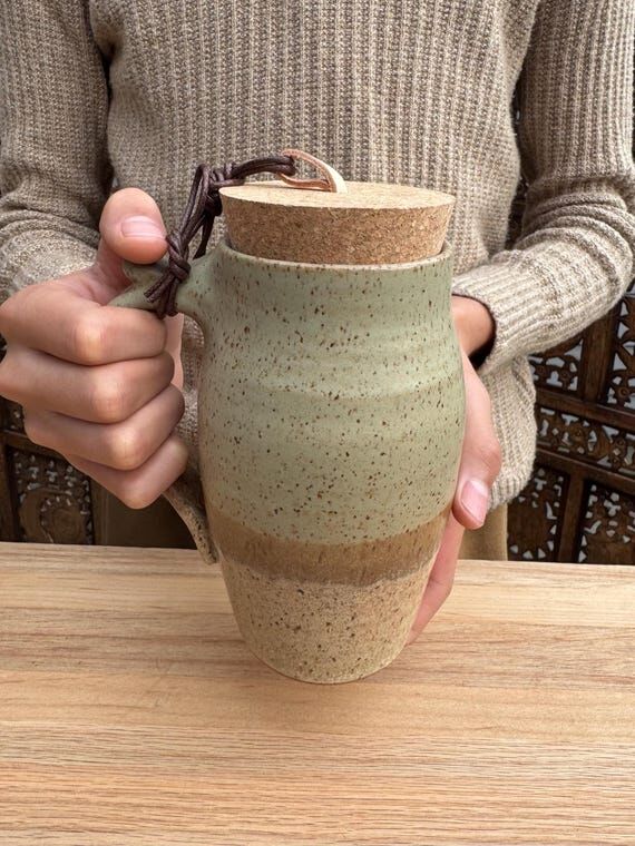 coffee mug Handmade Pottery Travel Mug...