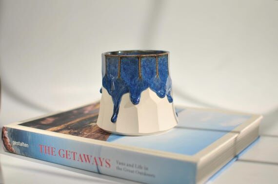 White Stoneware Coffee Cup, Handmade Ceramic ...