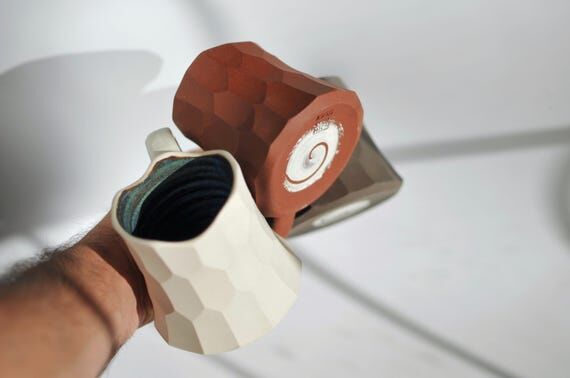 Handmade Stoneware Ceramic Mugs, Pottery Coff...