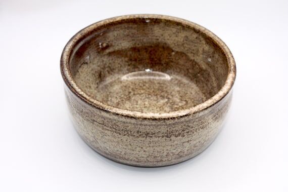 Handmade Sandstone Ceramic Bowl, Wheel-Thrown...