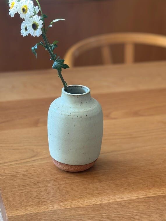 Handmade Mint Green/White Vase...