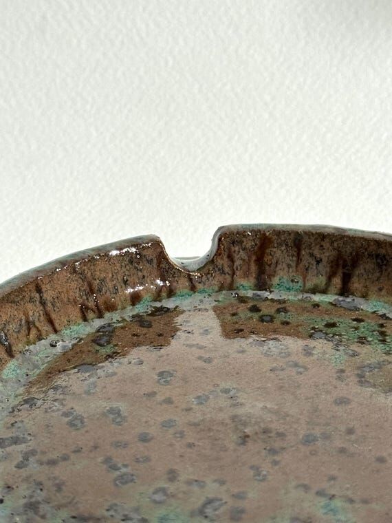 Handmade 4-notch Ceramic Ashtray | Midnight S...
