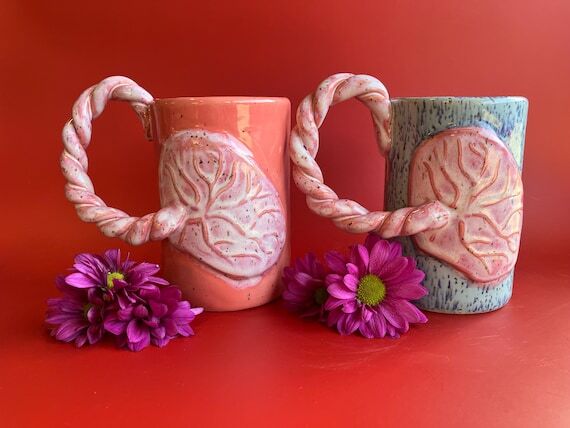 Ceramic Placenta Mug, 16 oz - Doula Gift - Mi...