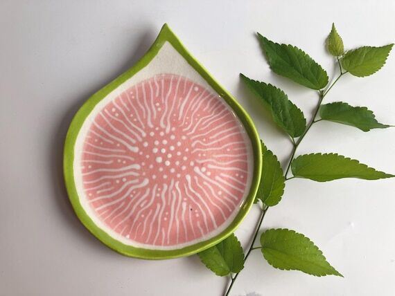 Handmade Ceramic Fig Plate - Fruit Plate...
