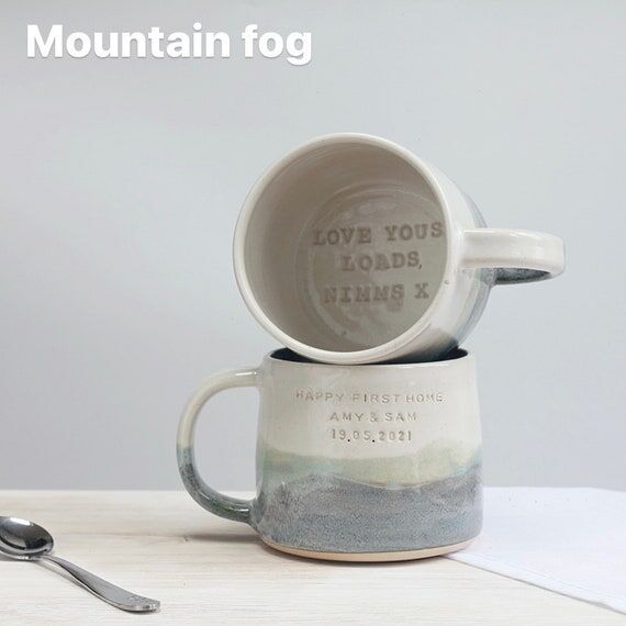 Personalised ceramic mug / handmade tea & cof...