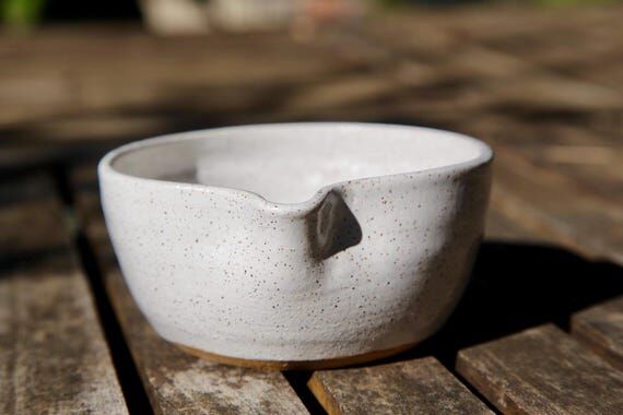 Handmade Ceramic white speckle matcha or smal...