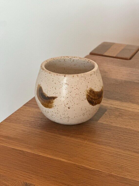 Speckled Stoneware Coffee Cup | Hand-Painted ...