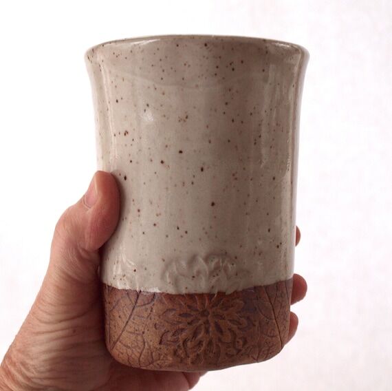 Pottery cup, Ceramic cup, Small utensil holde...