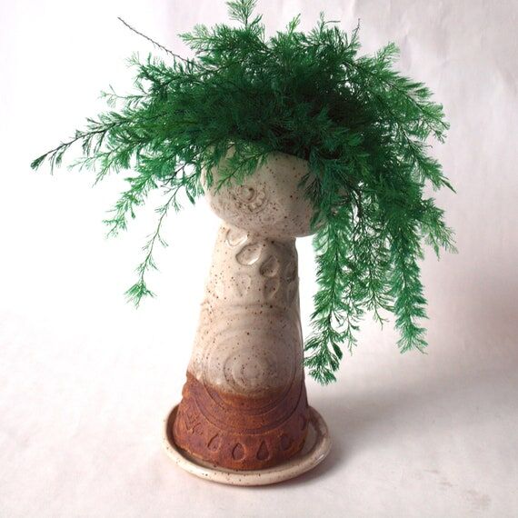 Handmade Ceramic Planter: Earthy Succulent & ...