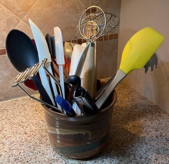 Kitchen Utensil Holder, Ceramic Organizer...