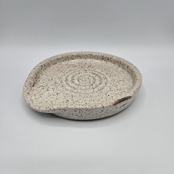 Spoon Rest | Handmade Speckled Clay Ceramic |...