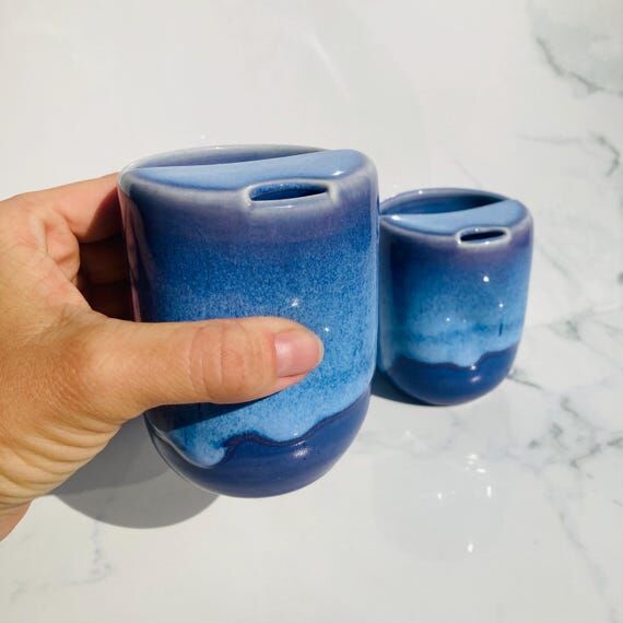 Unique Travel Mug with Dimple Thumbprint, Uni...