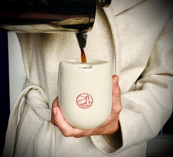 Custom Handmade Company Logo Mugs: Ceramic Tr...
