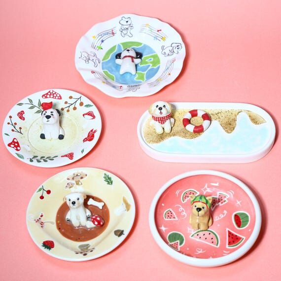 Custom Pet Ring Dish Fruit Strawberry Waterme...