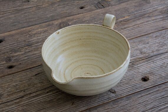 Small Yellow Ceramic Batter Bowl...
